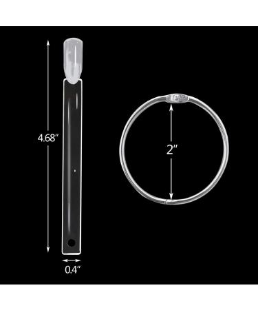 2 Set Clear Nail Art Swatches Sticks - Transparent Fan-shaped Display Practice Tool with Metal Ring - Perfect for False Nails - Plastic Christmas Gift - Buy Online on GoSupps.com