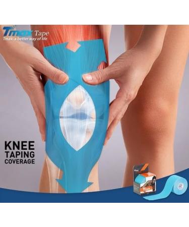Tmax Waterproof Kinesiology Tape - Athletic Sports Tape for Injury Relief Muscle & Joint Support - 5m x 5cm (Pack of 3 - Buy Online on GoSupps.com