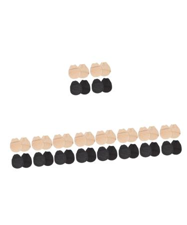 FRCOLOR 20 Pairs Forefoot Socks Women's Socks Dance Socks High Heel Shoes for Women Low Cut Socks Sweat-Absorbing Forefoot Pad Foot Cushion Socks Breathable Floor Mat