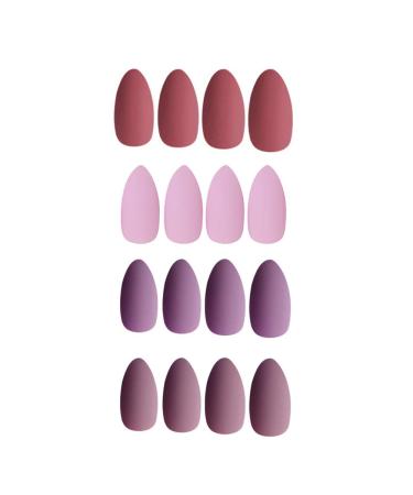 Laza False Nails Acrylic Stiletto Almond Full Cover Fake Nails Gel Nails Artificial Nails Medium Size Cherry Blossom 96pcs