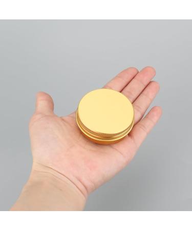 Zeoabsy 10-Pack 30ml Gold Aluminum Jars for Cosmetics Candles Ointments | Screw Lid Doses with Spatulas & Labels - Buy Online on GoSupps.com