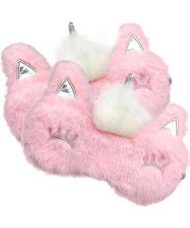 FOMIYES 8 Pcs Plush Eye Covers for Kids | Breathable Cooling Eye Patches & Travel Goggles in Pink - Perfect for Sleep & Relaxation - Buy Online on GoSupps.com