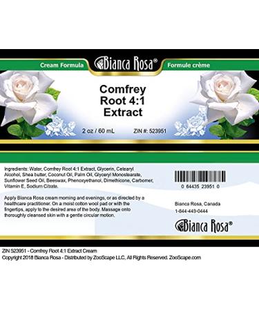 Bianca Rosa Comfrey Root 4:1 Extract Cream (2 oz ZIN: 523951) - Buy Online on GoSupps.com