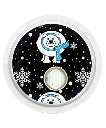 Sticker for FreeStyle Libre 3 Sensor 2x Polar Bear myDili Diabetes
