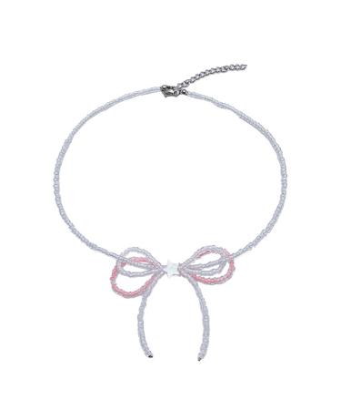 Oralgos fashionable pearl keybone chain with a cute loop and star trailer personalized party jewelry for women and girls liuli