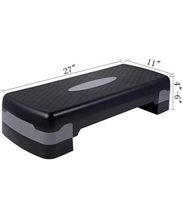KLB Sport Adjustable Exercise Step Platform - Black & Grey | Sports & Fitness Equipment - Buy Online on GoSupps.com