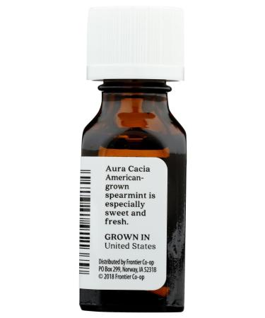 Aura Cacia Spearmint Essential Oil - 0.5 fl oz | Premium Aromatherapy - Shop Internationally - Buy Online on GoSupps.com