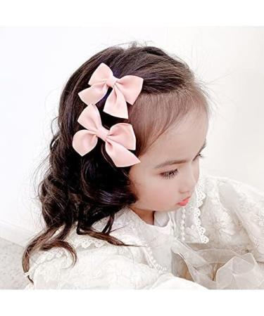 Girls Pink Bow Hair Clips - Set of 2 Cute Barrettes for Little Girls | Hair Accessories - Buy Online on GoSupps.com