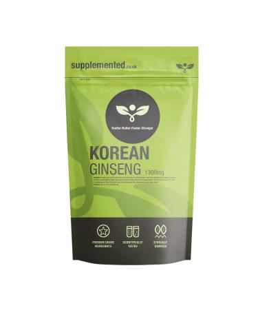 Korean Panax Ginseng Extract 1300mg 180 Tablets - Natural Source of Energy. Pharmaceutical Grade