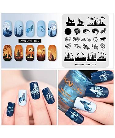 KADS Nail Stamping Plate NA032 - Nature Image Design for DIY Nail Art - Buy Online on GoSupps.com