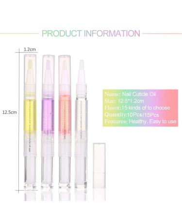 Nail Skin Oils Set - 15 Revitalizing Cuticle & Nail Nutrient Oils | Fruity Flavors & Nail Art Accessories - Buy Online on GoSupps.com
