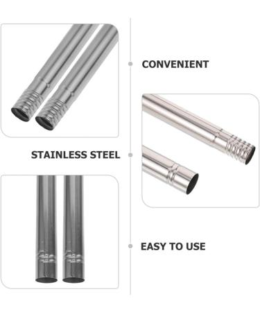 Angoily Stainless Steel Broomstick Replacement - 2 Piece Extension Mop Handle with Threaded Rods - 25mm Diameter - Ideal for Sweeping & Shoveling - Buy Online on GoSupps.com
