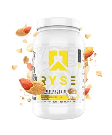 RYSE Up Supplements Ryse Core Series Loaded Protein | Build  Recover  Strength | 25g Whey Protein | Added Prebiotic Fiber and MCTs | Low Carbs & Low Sugar | 27 Servings (Vanilla Peanut Butter)