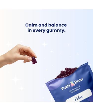  Tutti Bear Anti-Stress Gummies Vegan Formula with Ashwagandha L-Theanine GABA Vitamins B12 & D3 Sugar-Free 60 Gummies - Buy Online on GoSupps.com