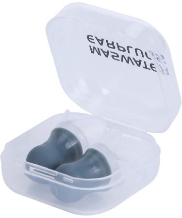 2Pcs Waterproof Silicone Ear Plugs for Noise Reduction - Ideal for Swimming Sleeping & Flying - Long-Term Comfort (Gray Large & PP Box - Buy Online on GoSupps.com