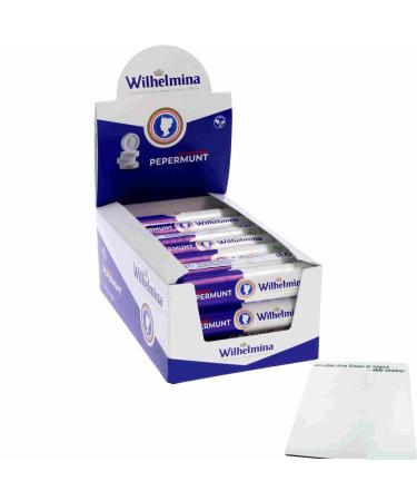 Wilhelmina Pepermunt Pastilles (24x40g roll of peppermint pastilles) + usy block