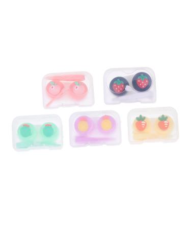 Solustre 5st contact lens container glasses case for travel containers for eye lens containers for contact lenses container for lens contacts fruit storage box glasses frame bracket bracket