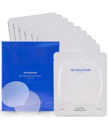 AD SOLUTION Ato Fast Calming Patch for Skin Redness Itching & Flare-Ups Soothing Hydrogel for Sensitive Skin with Cica & Panthenol 10 Pairs