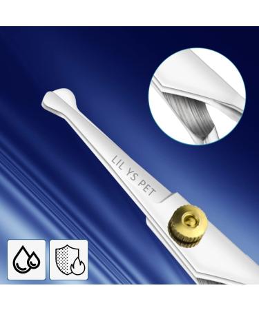 LILYS PET 5.0 Right-Handed Round-Tip Pet Grooming Scissors - Stainless Steel Small Ball Tip for Dogs and Cats - Silver - Buy Online on GoSupps.com