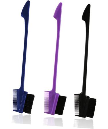 FRCOLOR Portable Brush eyebrow Control Hair Brush Comb Dual-Comb Brush Brows Lashes Salon Comb Hair Teasing Brush angled brow brush hair teasing comb Brow Comb combination eyelash Comb Size 1 Black - Buy Online on GoSupps.com