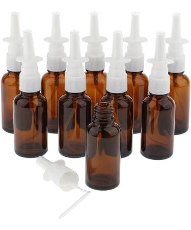 DYNWAVE 10 Empty Reusable Glass Nasal Spray Cans Containers 30ml Reusable Brown 3.2 x 12.4 cm - Buy Online on GoSupps.com