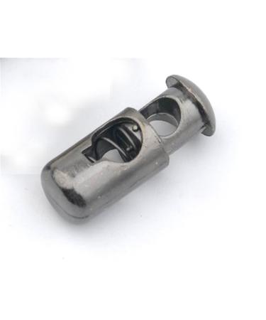 Hole Cord Lock Stopper spring buckle Cord Locks Toggles 40 pcs/lot 5mm hole metal zinc alloy stoppers toggle cord locks Drawstring lock cord end clip spring stops(Gun black) 25mmx10mm Gun Black