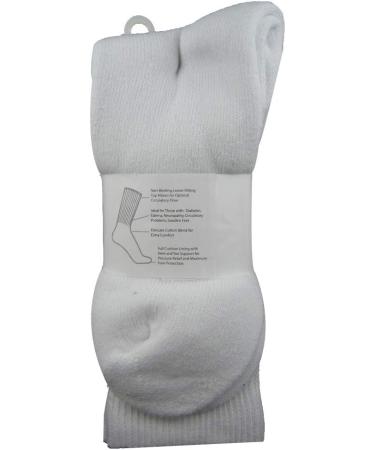 Diabetic Crew Circulatory Socks 6-Pack Men's Loose Fit Size 10-13 | Health Support - Buy Online on GoSupps.com