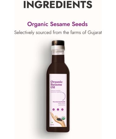 Red Carpet Organic Cold Pressed Sesame Oil (500ml) | Edible Gingelly Oil/Til Oil | Kolhu/Kacchi Ghani - Buy Online on GoSupps.com