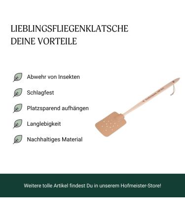 Buy 3x Hofmeister Fly Clappers - Beech Wood & Leather 47.5 cm - 100% Hit Rate Mosquito Rackets from Europe - Buy Online on GoSupps.com