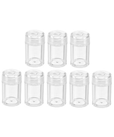 Housoutil Loose Powder Pot 8pcs Boxes Eyeshadow Powder Dispenser Loose Powder Containers Clamshell Body Mirror Powder