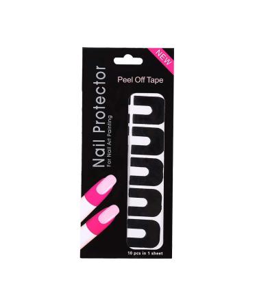 Nail Art Protector Cover 10 Pcs - Spill Proof Nail Sticker for Professional Manicure | Gilrs & Women (1#) - Buy Online on GoSupps.com