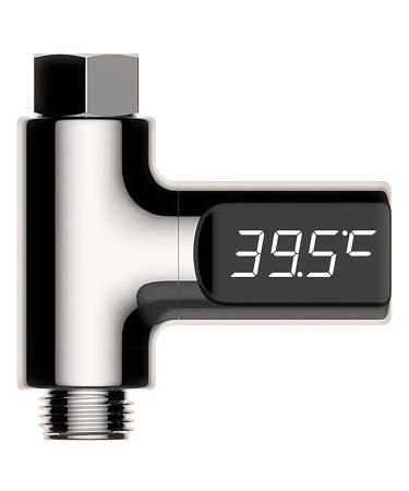 LED Digital Shower Thermometer Self-Generating No Battery Required Shower Real Time Water Flow Temperature Monitor