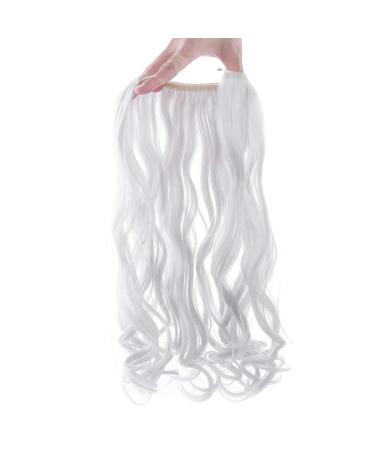 Silk-Co Hair Extensions with Rubber Band - Adjustable Secrets Synthetic Extensions Invisible Cord Corrugated Design for Women - 50cm Silver Gray - Buy Online on GoSupps.com