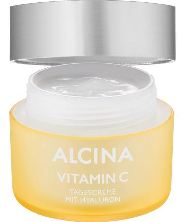 ALCINA Cr me de jour la vitamine C - 1 x 50 ml - Cr me hydratante pour le visage 24 h avec effet antioxydant contre le vieillissement pr matur de la peau et effet brillant - Avec acide hyaluronique - Buy Online on GoSupps.com