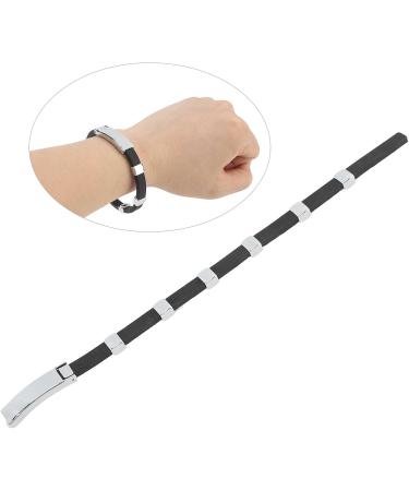 Power Ionics Adjustable Black Bracelet for Men & Women | Healing Pearl Bracelet for Balance Sleep & Relaxation | Soft Silicone Design - Buy Online on GoSupps.com