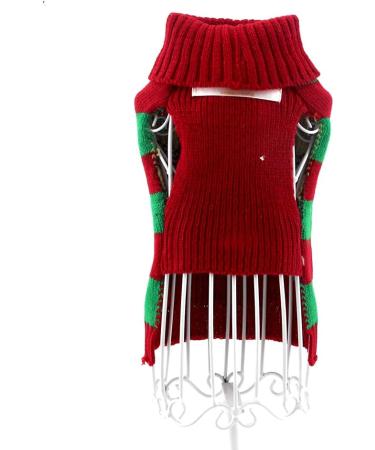 Buy Hrttsy Christmas Dog Sweater - Warm Winter Pullover for Small & Medium Dogs Red & Green Pet Costume - Buy Online on GoSupps.com