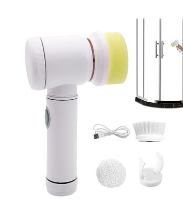 MONEY MONEY Cordless Scrubbers for Cleaning - Electric Cleaning Brush with 2 Replaceable Brush Heads Power Shower Scrubber Bathroom Scrubber for Kitchen Bathroom Tile Floor