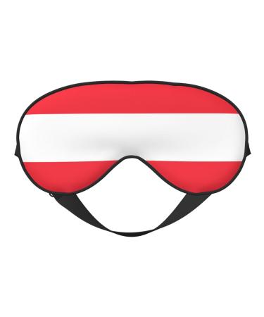 Austrian Flag Soft Eye Mask Comfortable Sleep Mask for Side Sleepers Light Blocking Relaxing Pressure-Free Eyemask Black