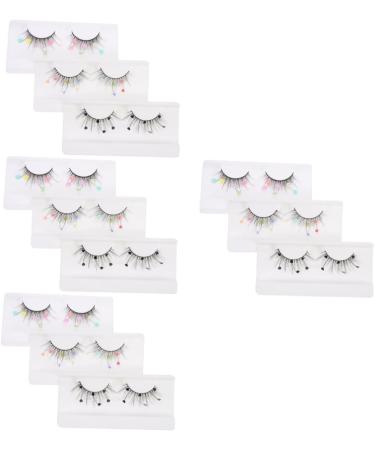 Abaodam 12 Pairs Sequin False Eyelashes Pride Makeup Colored Lashes Pride Outfit Color Lashes Lashes with False Lashes Individual False Eyelashes Lashs Extend Cosplay Miss Imitation - Buy Online on GoSupps.com