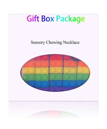 Gmuret Baby Teether Necklace - Silicone Teething Toys for Autism | 5 Pack Rainbow Pendant - Buy Online on GoSupps.com