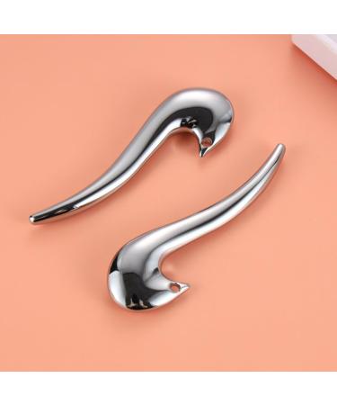 Gua Sha Stainless Steel Massage Device - Facial Scrub for Eye Swelling & Folds | Facelifting Tool - Buy Online on GoSupps.com