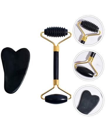 Beaupretty Obsidian Face Massager Set - 2pcs Facial Roller & Miss Horns Beauty Tool for Glowing Skin - Buy Online on GoSupps.com