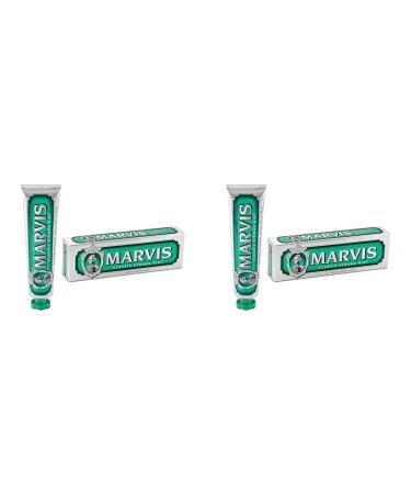 Marvis Classic Strong Mint toothpaste 85 ml toothpaste with a flavor experience guarantee for invigorating and long-lasting freshness (pack with 2)