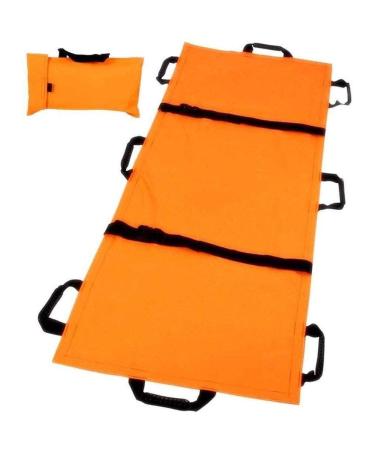 Cushion Soft Folding First Aid Stretcher with 8 Handles Portable Thickened Canvas Emergency Stretcher Patient Home Stretch