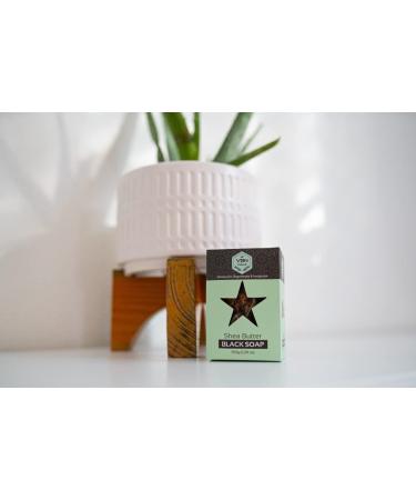 VBN Naturals Premium Organic Shea Butter African Black Soap (150g/5.29 oz) for Face & Body - Dry Skin, Acne, Burns, Scars, Rashes - Fair Trade Shea Butter from Ghana - Buy Online on GoSupps.com