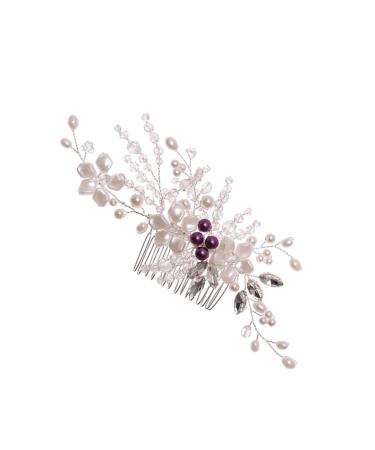 DOITOOL 1pc Braided Flower Comb Braiding Hair Accessories Barrettes for Women Wedding Hair Accessories for Women Flower Headband To Weave Modeling White Bride Hair Comb Wire