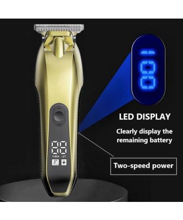 Professional Hair Clippers for Men | Rechargeable Electric Trimmer with LED Screen | Washable & Powerful Steel Cutter Head (Brown - Buy Online on GoSupps.com