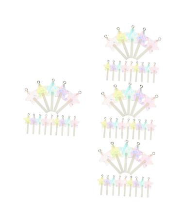TEHAUX 40 Pcs Lollipop Pendant Clear Ornaments DIY Dessert Pendants Charms Jewelry Charms Star Lollipop Resin 4.2X2cmx4pcs As Shownx4pcs