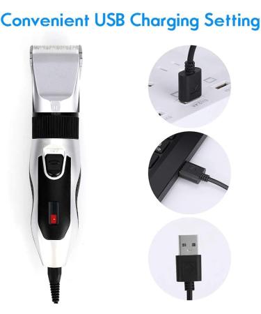 Panysilioer Men's 6 Comb Professional Hair Clipper Wireless Hair Clipper Haircut Rechargeable Haircut Tool - Buy Online on GoSupps.com