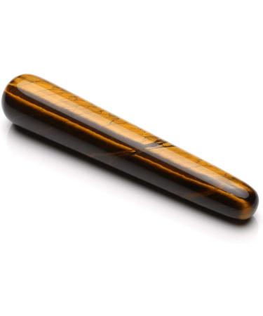 Qgeme Tiger Eye Gemstone Gua Sha Acupressure Tool | Face Massage & Trigger Point Therapy Device | International Shipping - Buy Online on GoSupps.com